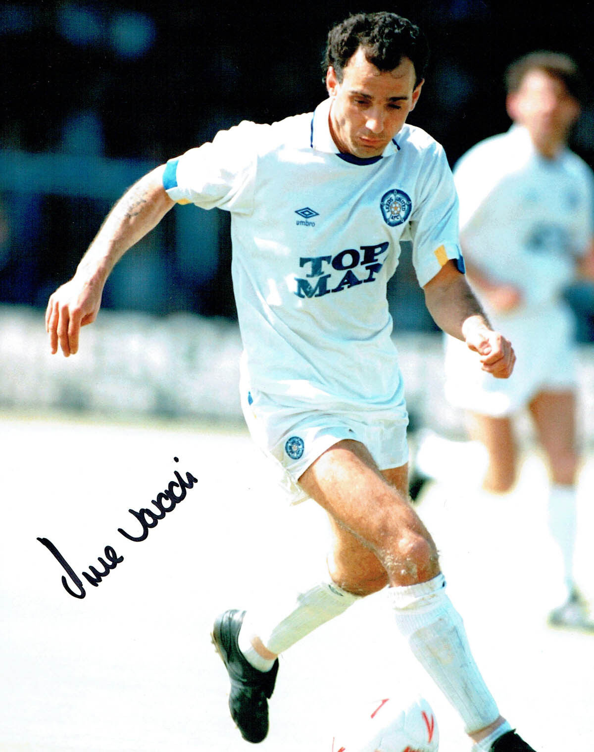 Imre VARADI Signed Autograph Leeds United 10x8 Photo Poster painting AFTAL COA