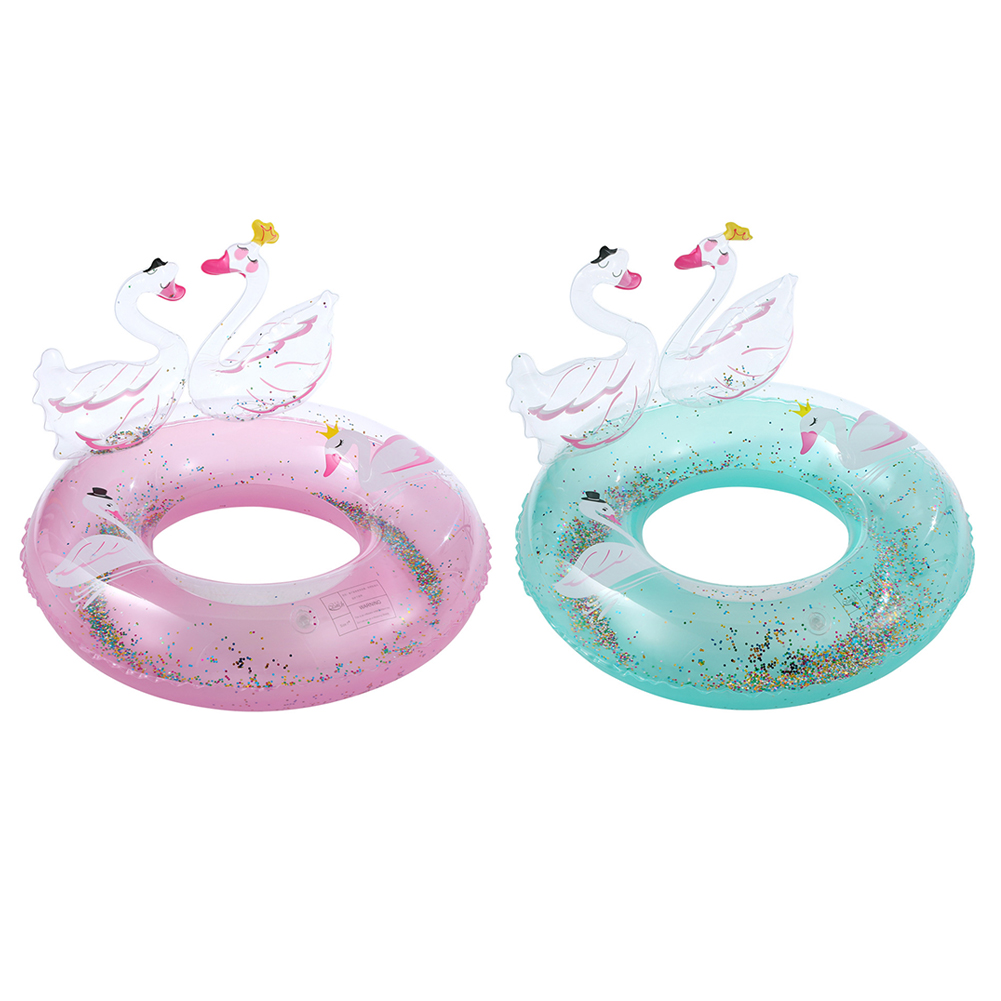 

Cute Sequined Swan Swimming Ring Water Pool Thickened Swim Circle, 70 #, 501 Original