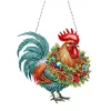 Diamond Painting Acrylic Christmas Farm Chicken Pendant Wall Door Decoration