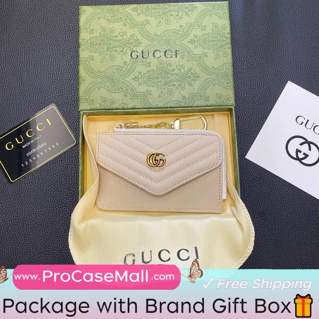 Gucci Elegant Leather GG Multi-Slot Wallet Card Holder
