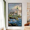 Diamond Painting-DIY Full Round Drill Seaside Lighthouse(70*40 CM)