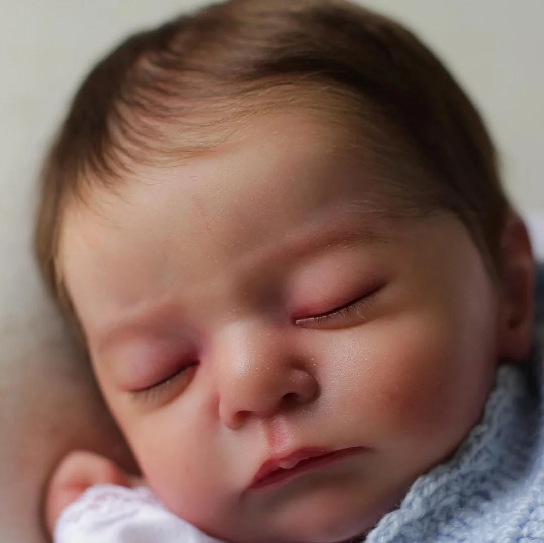 [Surprise]17" Adorable Sleeping Lifelike Handmade Silicone Reborn Baby Dolls Boy Darrell