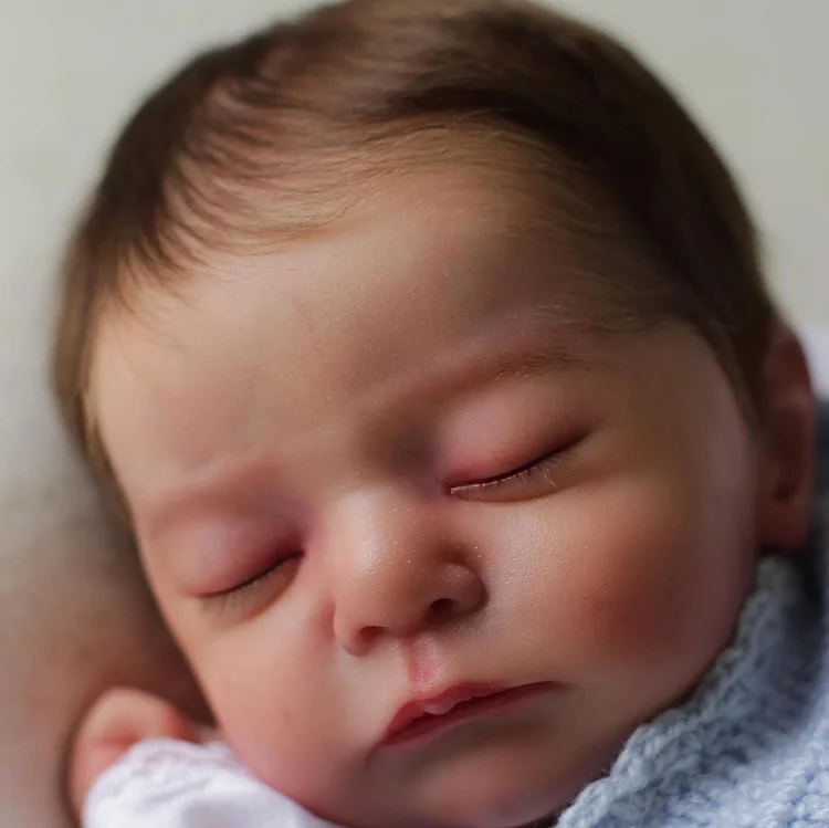 17" Adorable Sleeping Lifelike Handmade Silicone Reborn Baby Dolls Boy Darrell Rebornartdoll® RSAW-Rebornartdoll®