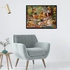 (Big Size)Deer In The Forest - 11CT Stamped Cross Stitch - 60*45cm - Animal