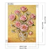 Diamond Painting-DIY Special Shaped Drill Pearl Painting Pink Rose(35x45cm)