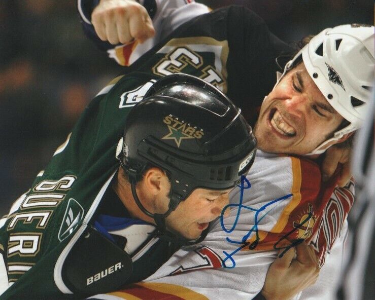 STEVE MONTADOR SIGNED FLORIDA PANTHERS HOCKEY FIGHT 8x10 Photo Poster painting #2 Autograph