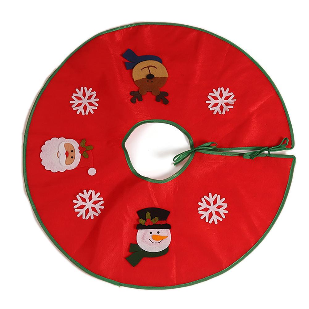 

70cm Christmas Tree Apron Non-woven Xmas Tree Skirt Carpet Party Ornaments, 501 Original