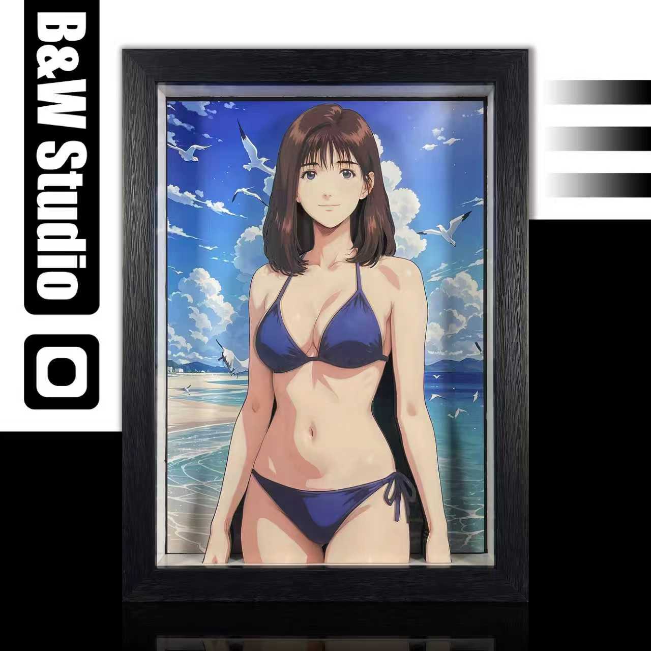 B&W Studio - Slam Dunk Haruko Akagi 3D Decorative Painting DSMG-125/DSMGSlim-125 Scene-