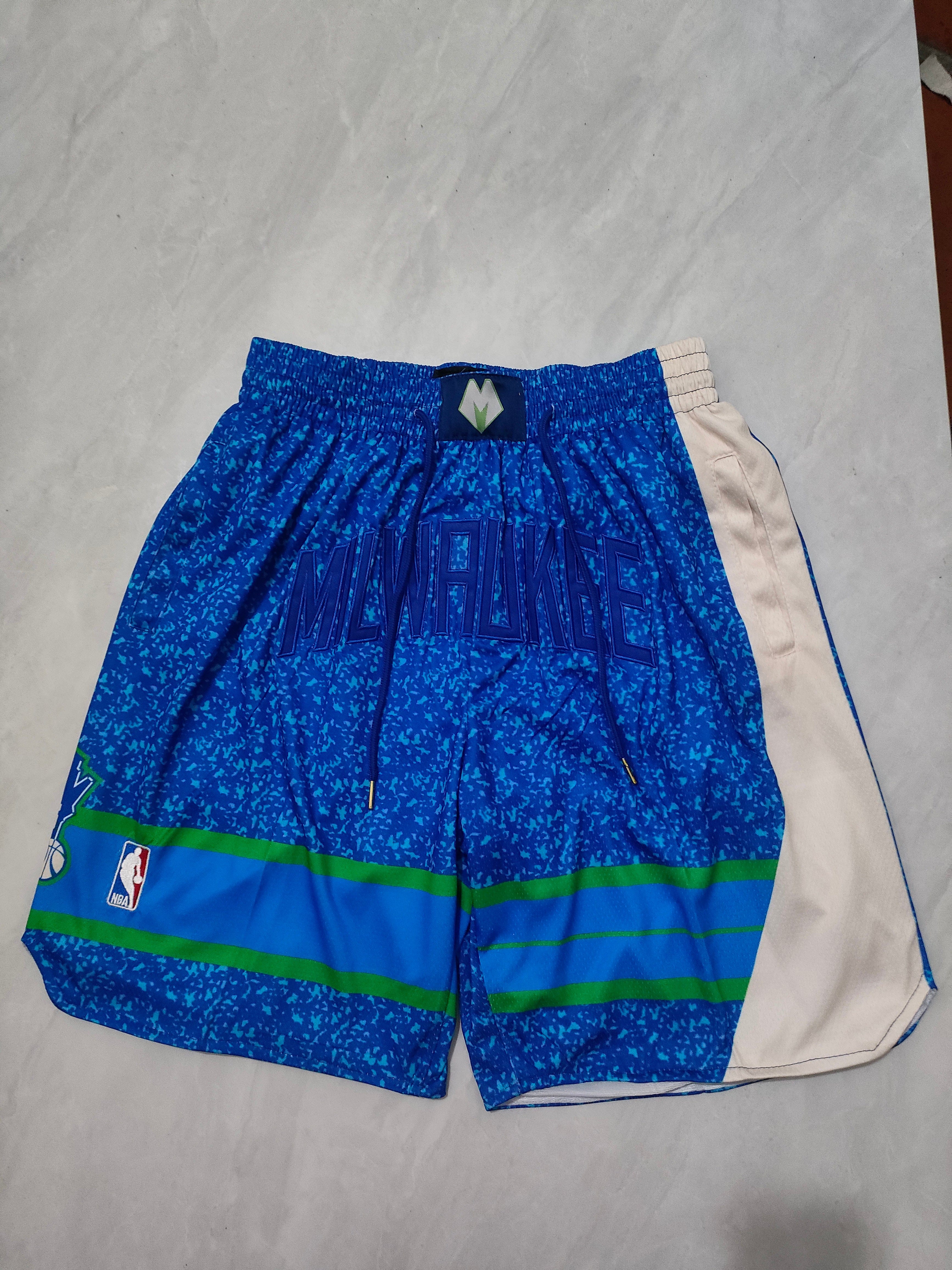 Milwaukee Bucks Basketball 24 City Edition Pocket Pants Shorts