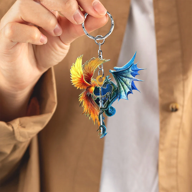 VigorDaily Gift For Dragon Lover Acrylic Keychain DK004