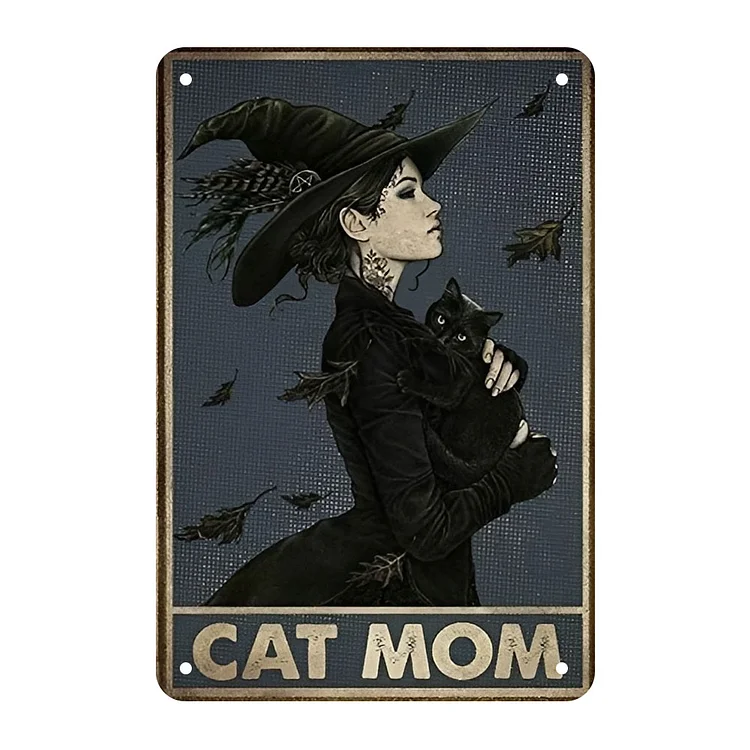 Cat - Cat Mom Vintage Tin Signs/Wooden Signs - 7.9x11.8in & 11.8x15.7in