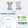 2Pcs Diamond  Painting PET Parent-Child Elephant Desktop Ornament