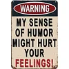 Funny Sarcastic Warning - Vintage Metal Signs(8*12Inch)  - Warning
