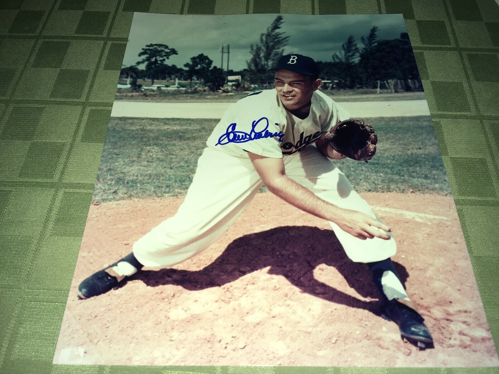 Clem Labine Brooklyn Dodgers Signed 8 x 10