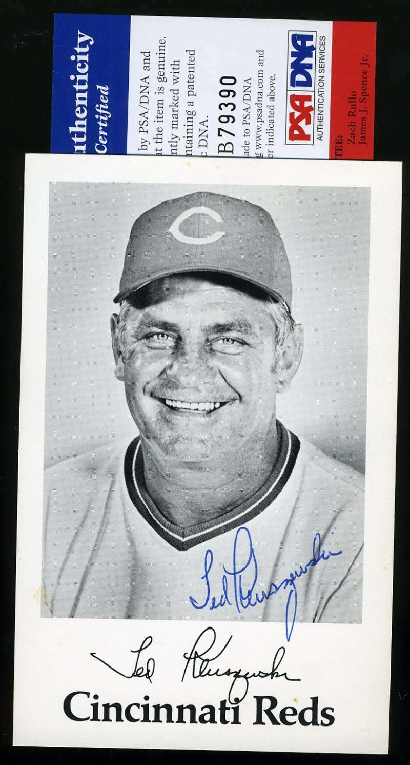 Ted Kluszewski PSA DNA Coa Autograph Hand Signed Reds Team Issue Photo Poster painting