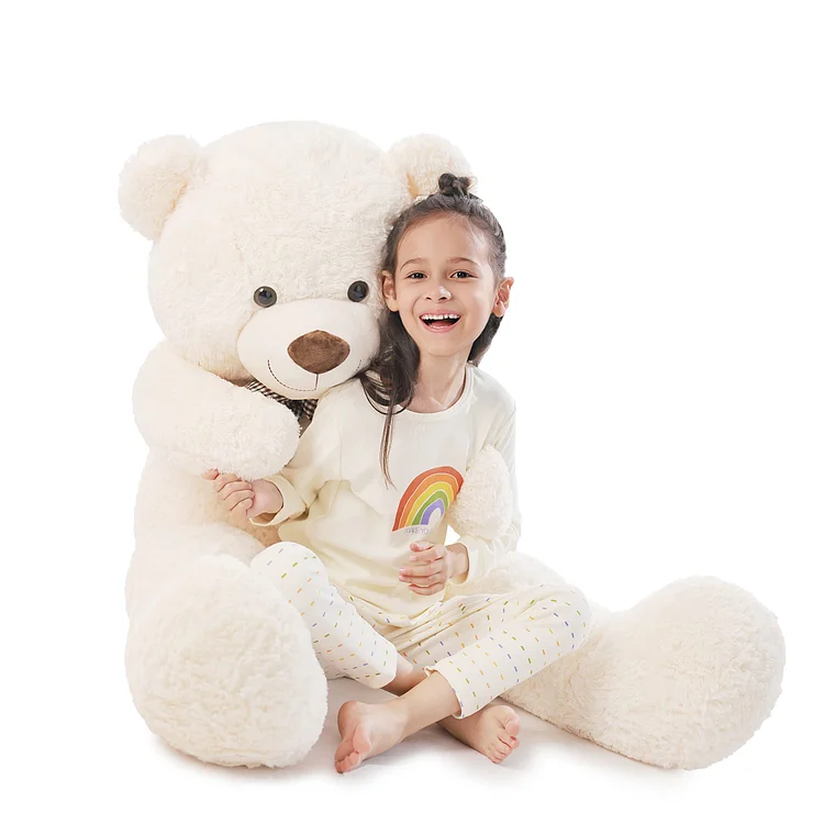 Giant Teddy Bear Stuffed Animals for Kids 4ft 47in Big Stuffed Bear Toddler Large Plush Toy for Christmas Valentines Easter Baby Shower Girlfriend Boyfriend Wife Girls Boys