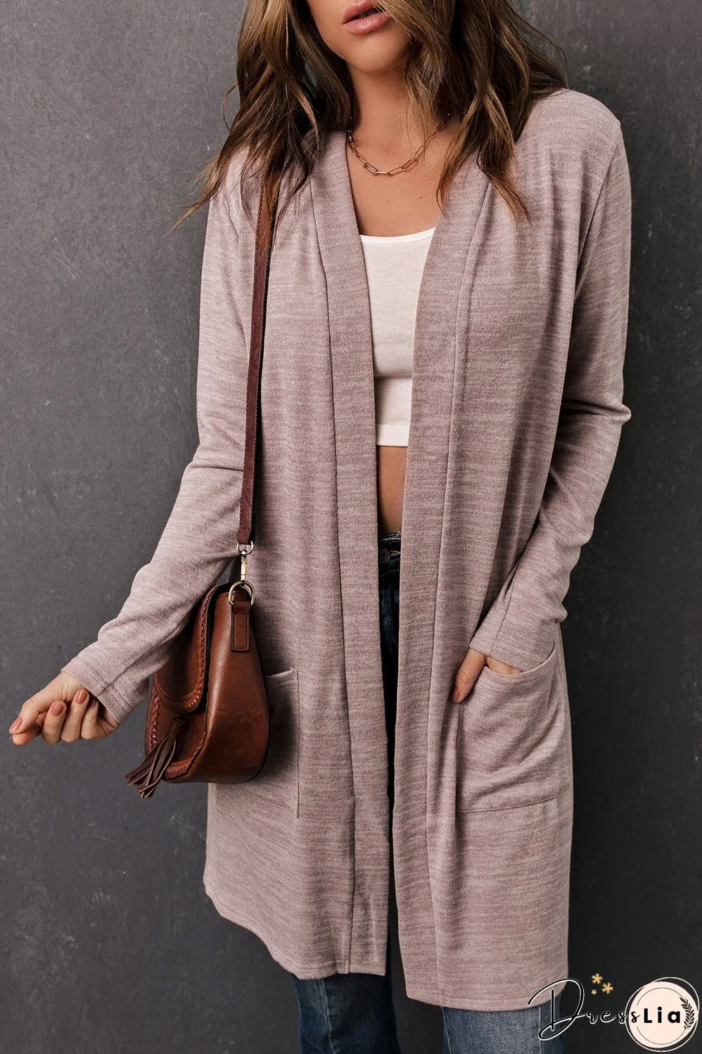 Tunic Back Open Front Cardigan