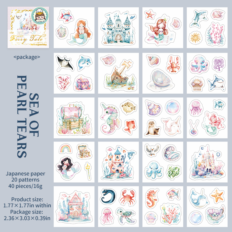 Mini Sticker Book - Starlight Fairy Tale Series Cute Girl Flower Landscape 