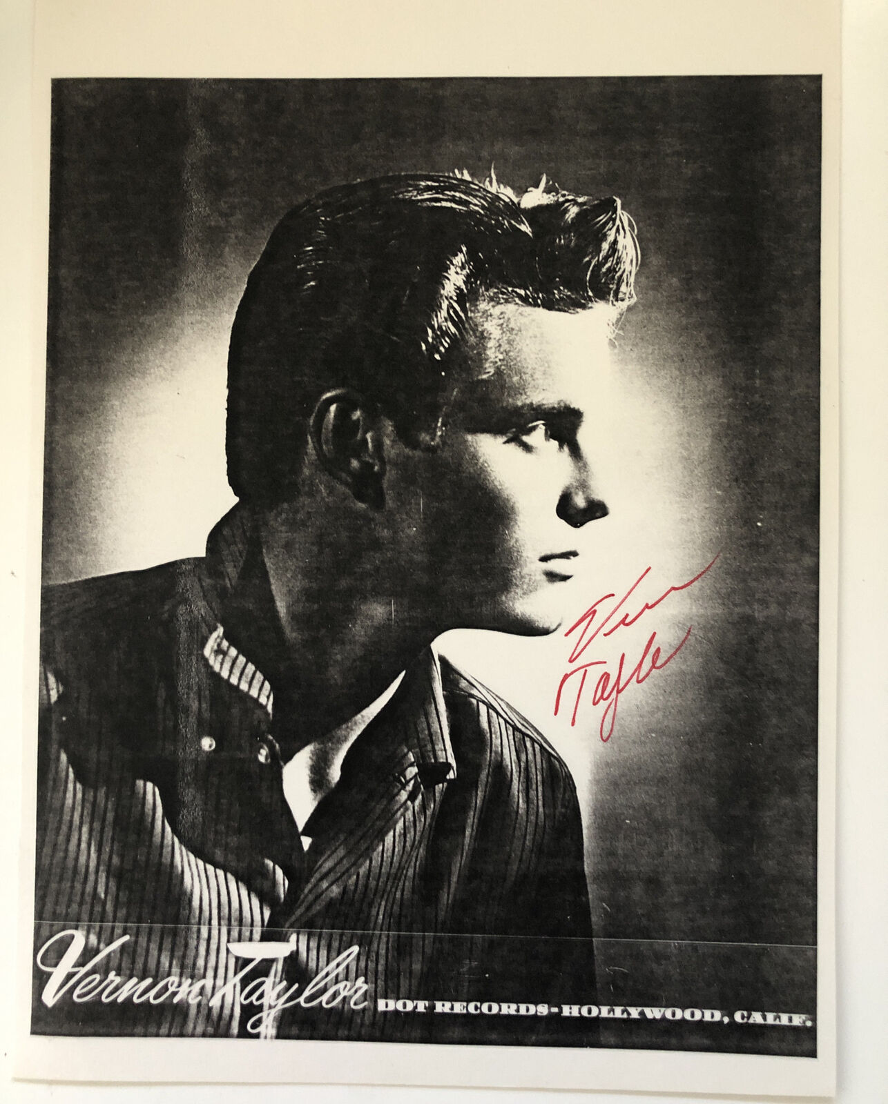 VERNON TAYLOR Signed Photo Poster painting 50’s Rockabilly/ Rock N Roll RARE! SUN LEGEND