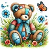 Diamond Painting -DIY Full Round Drill Lawn Bear(40*40 CM)