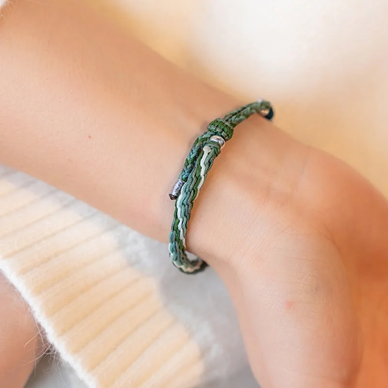 Bamboo Reincarnation Knot Luck Protection String Bracelet