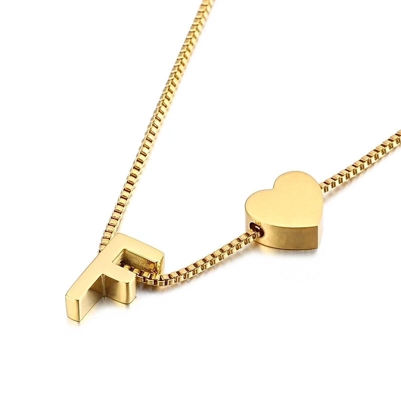 Titanium Steel 18K Gold Plated Korean Style Plating Letter Necklace