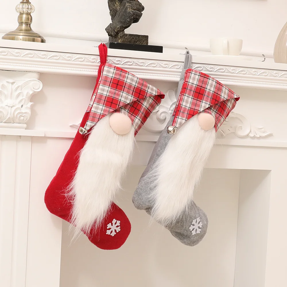 Santa Claus socks for home holiday decoration