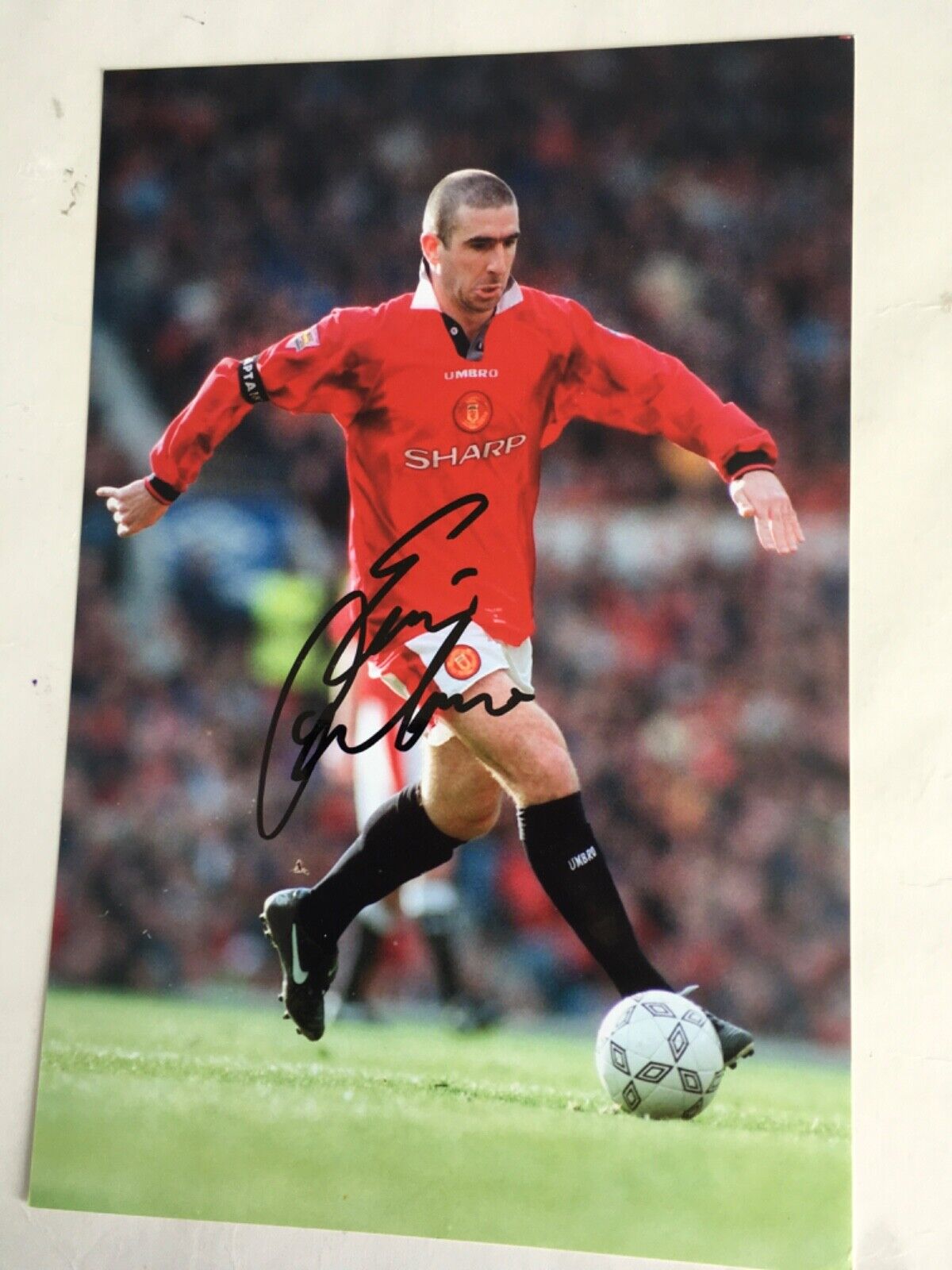 Manchester United Legends Eric Cantona Original Hand Signed Photo Poster painting 12 x 8