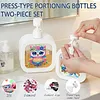 2 pi&egrave;ces de bouteille de pompe Owl Diamond Art, distributeur vide rechargeable avec pompe, distributeur liquide de vaisselle pour savon &agrave; mains, lotion et apr&egrave;s-shampoing id&eacute;al pour l&rsquo;&eacute;vier de la salle de bain, cuisine