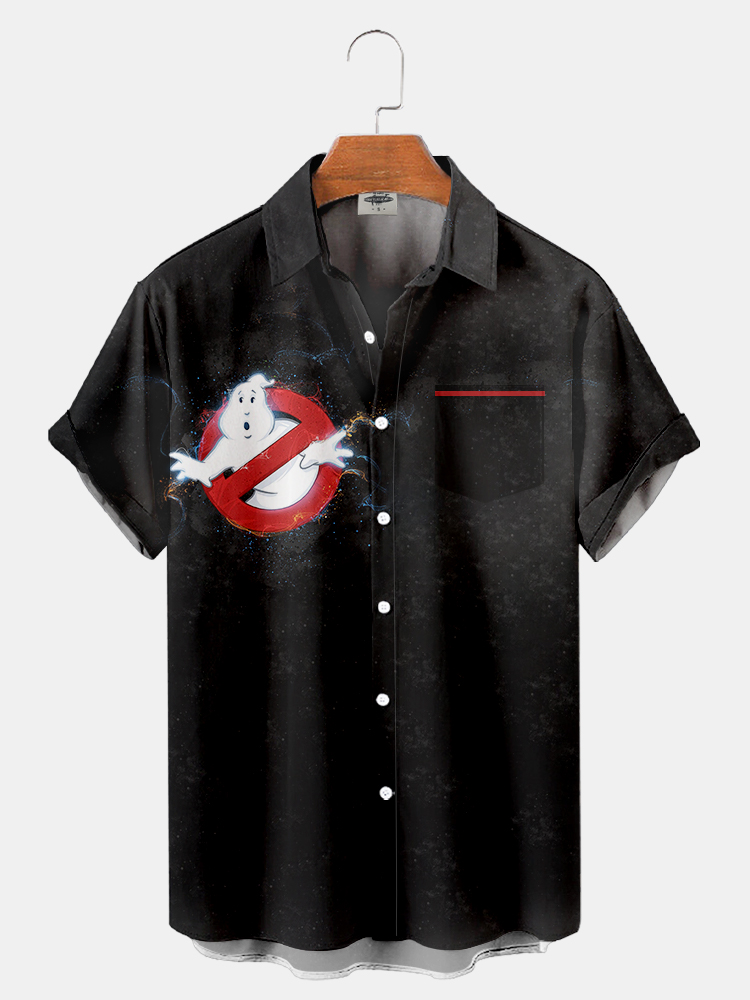 Men'S Classic Monster Movie Printed Shirt PLUSCLOTHESMAN