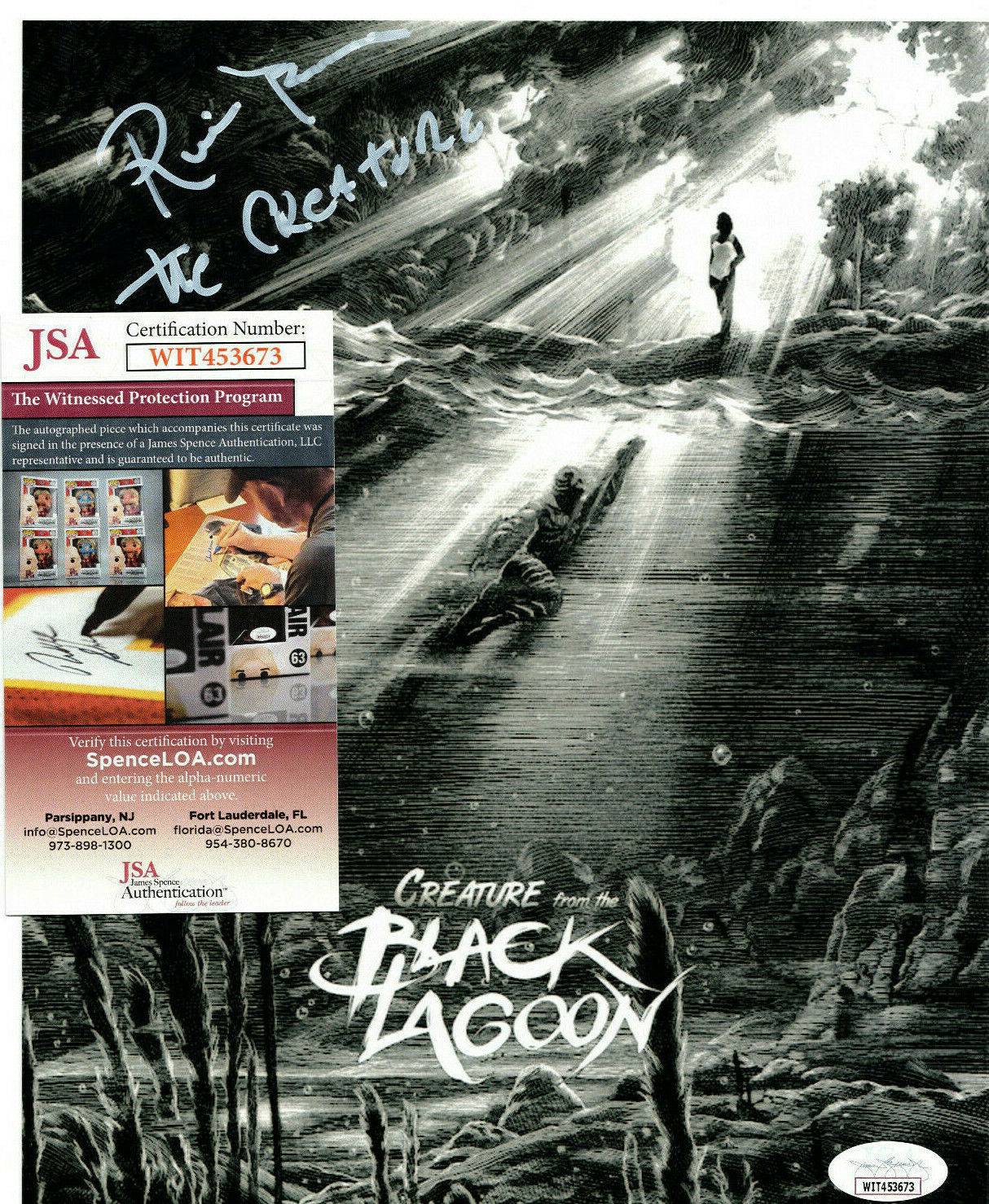 Ricou Browning Signed 8x10 Photo Poster painting Autograph Creature Black Lagoon JSA Witness COA