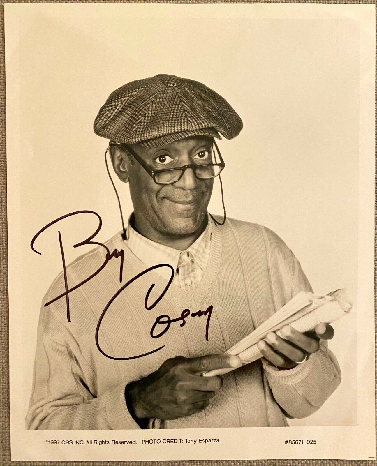 Bill Cosby Signed B&W 8x10 Photo Poster painting - Authentic, Comedy, RARE