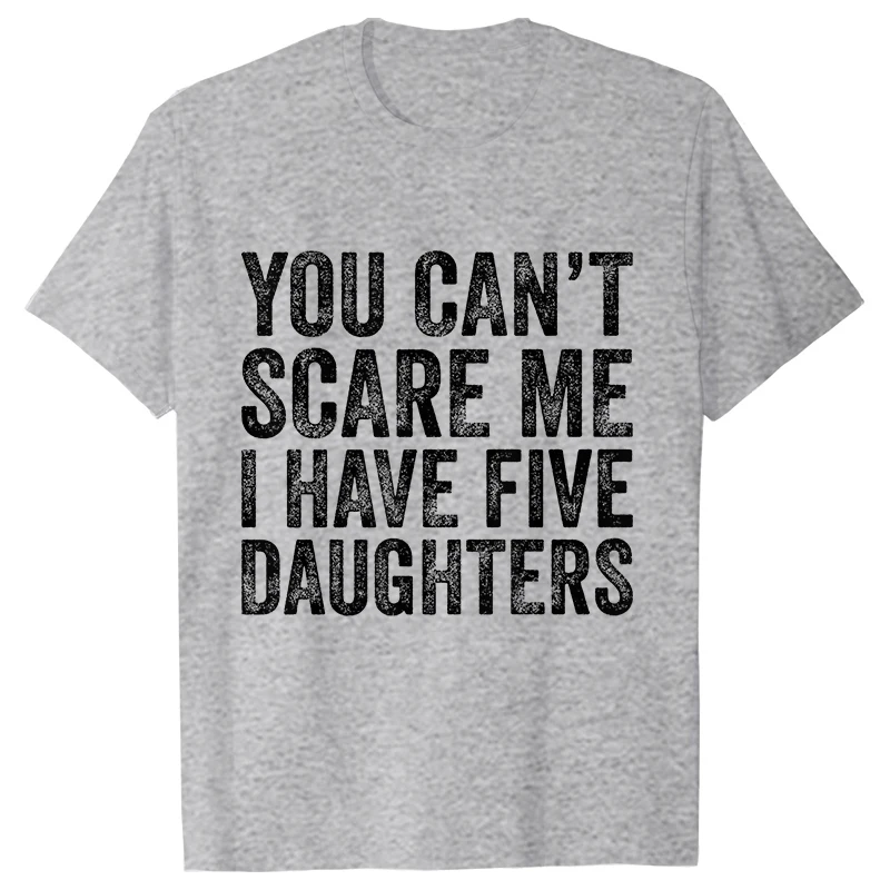 Gandisa T-shirts for Men Funny Print Tshirt Dad Daddy Daughters Oversized Clothes Short Sleeve Tees Children Cute Joke Men Tshirt Tops