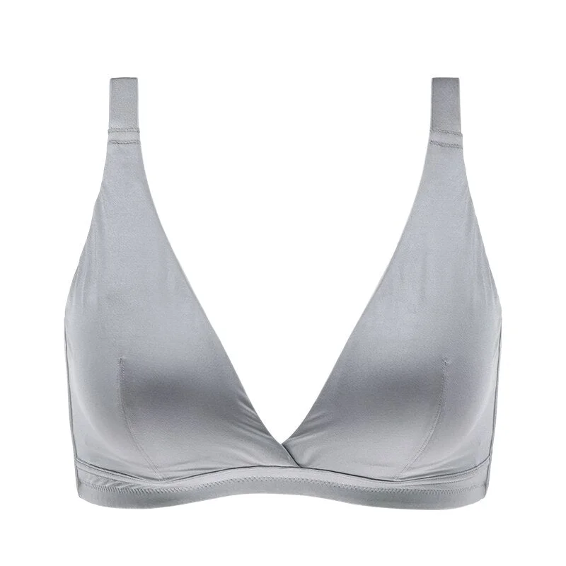 Large Size Brassiere Ultra Thin Sexy Bras Push Up Bra French Triangle Cup Without Steel Ring Gather Cotton Lingerie Intimate