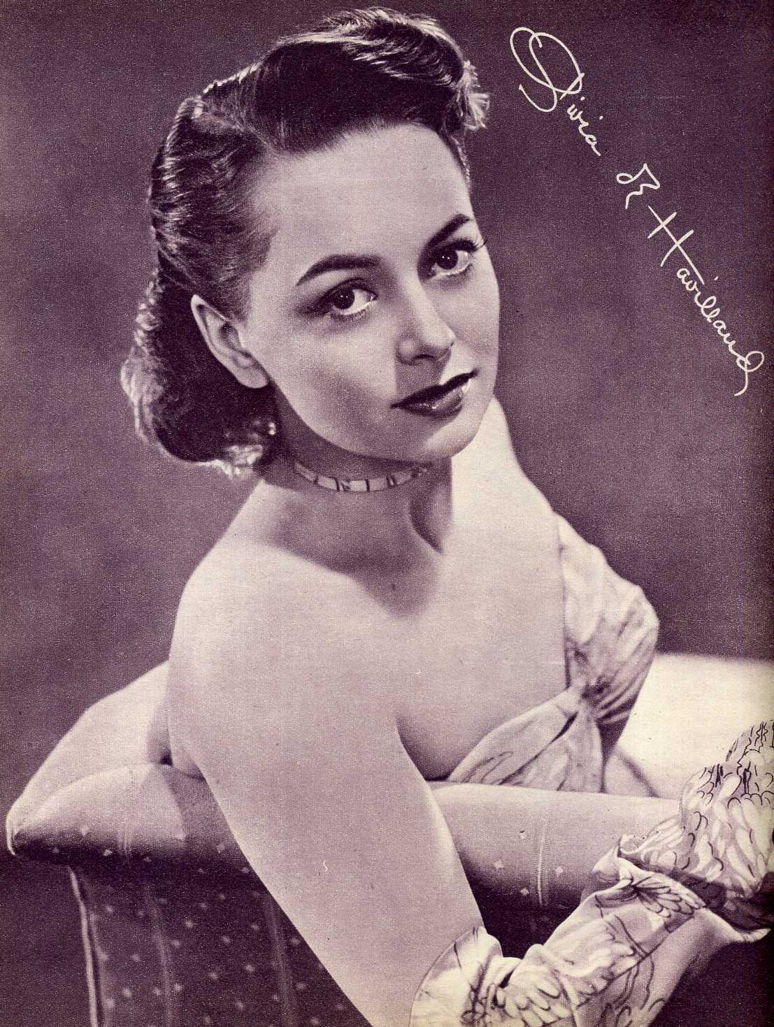 OLIVIA DE HAVILLAND Signed Photo Poster paintinggraph - Beautiful Film Actress preprint