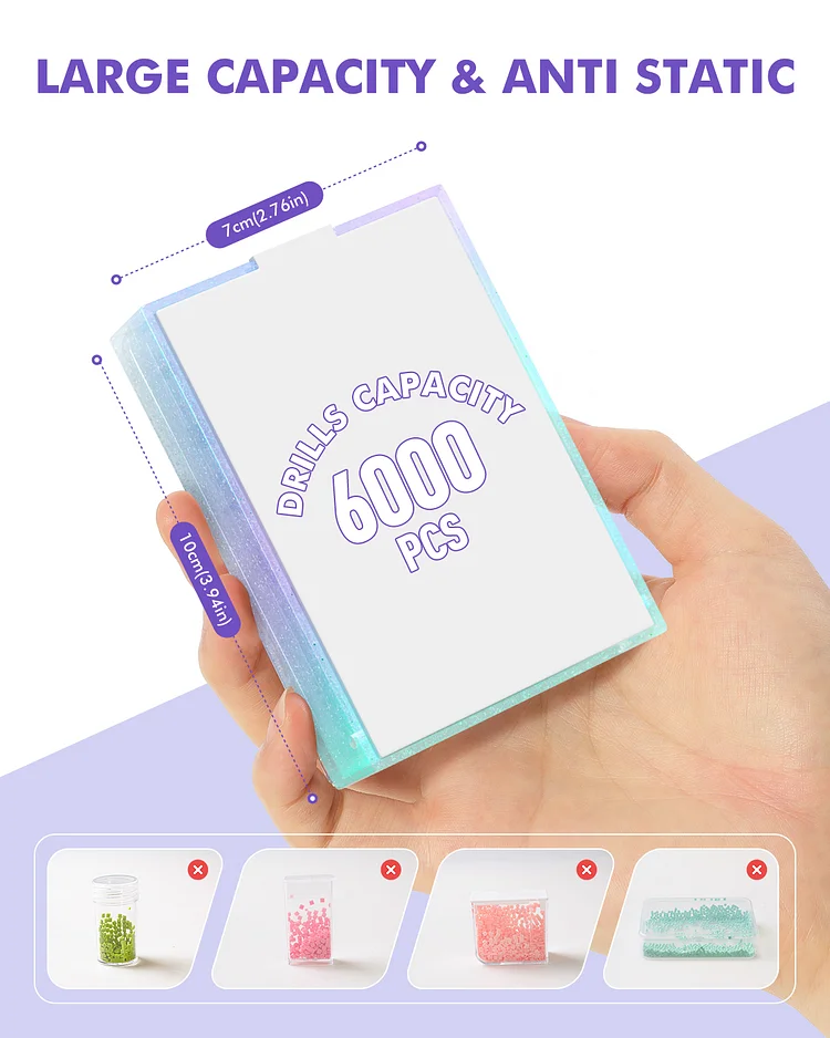 Cateared Trabricks Galaxy Series, Stackable Diamond Art Trays with