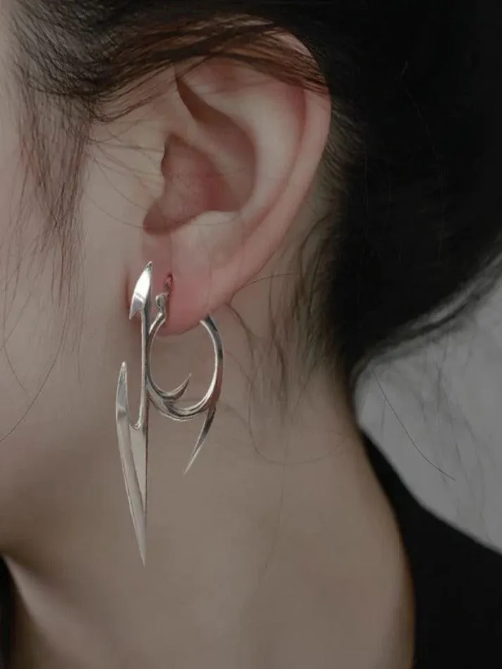 Brownm Gothic Dart Character Earrings