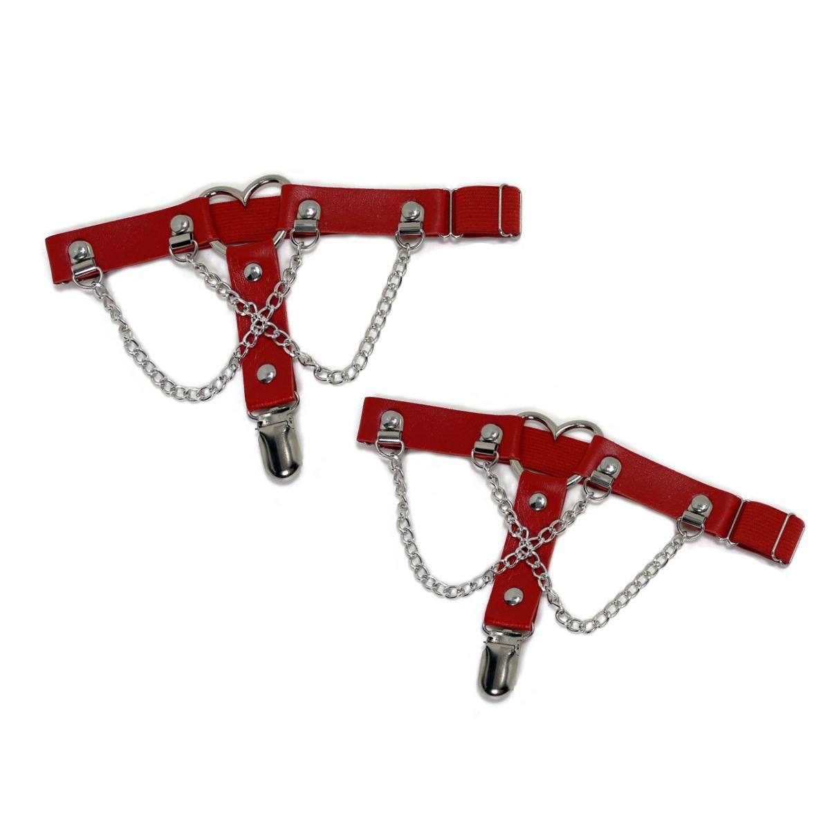 Lovingerie - Elastic Band Leg Ring Socks Clip Love Heart-Shaped Chain Sweet Cool Dark Series