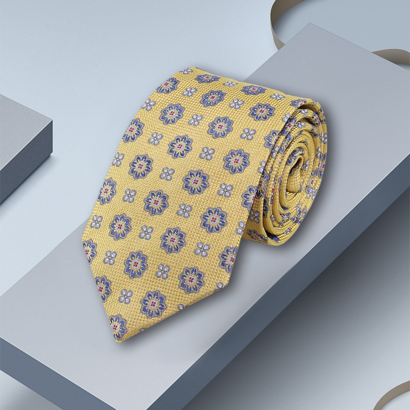 Cravate en soie imprimée pour hommes de 8 cm- SOIE PLUS