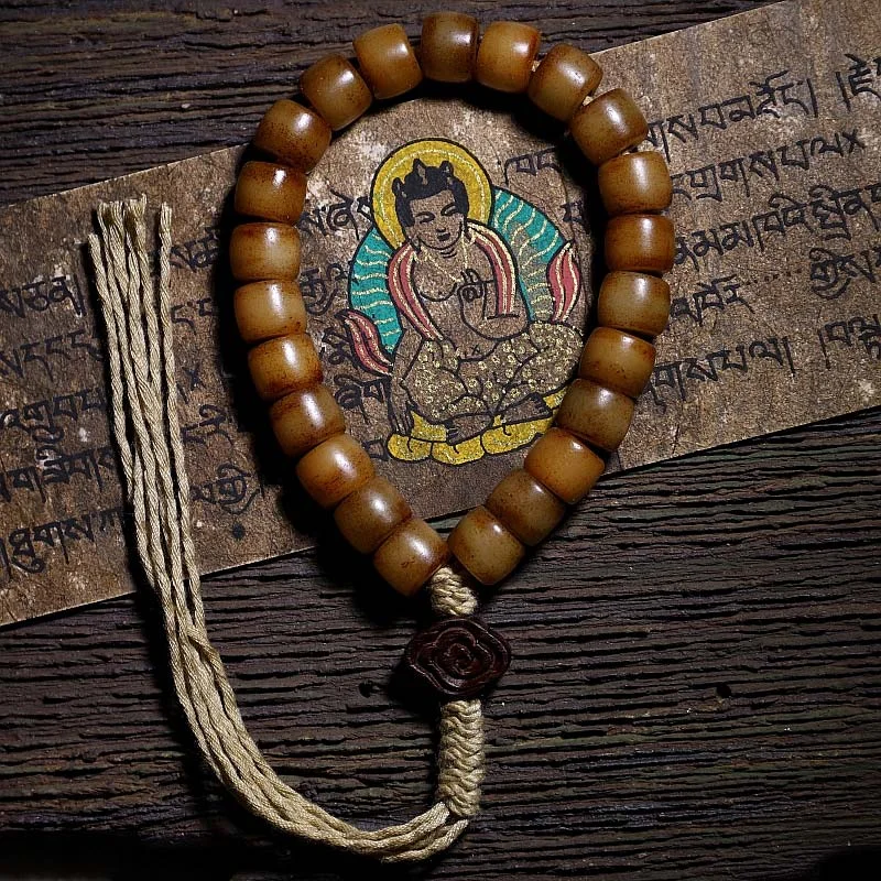Tibetan Yak Bone Balance Strength Wrist Mala Bracelet