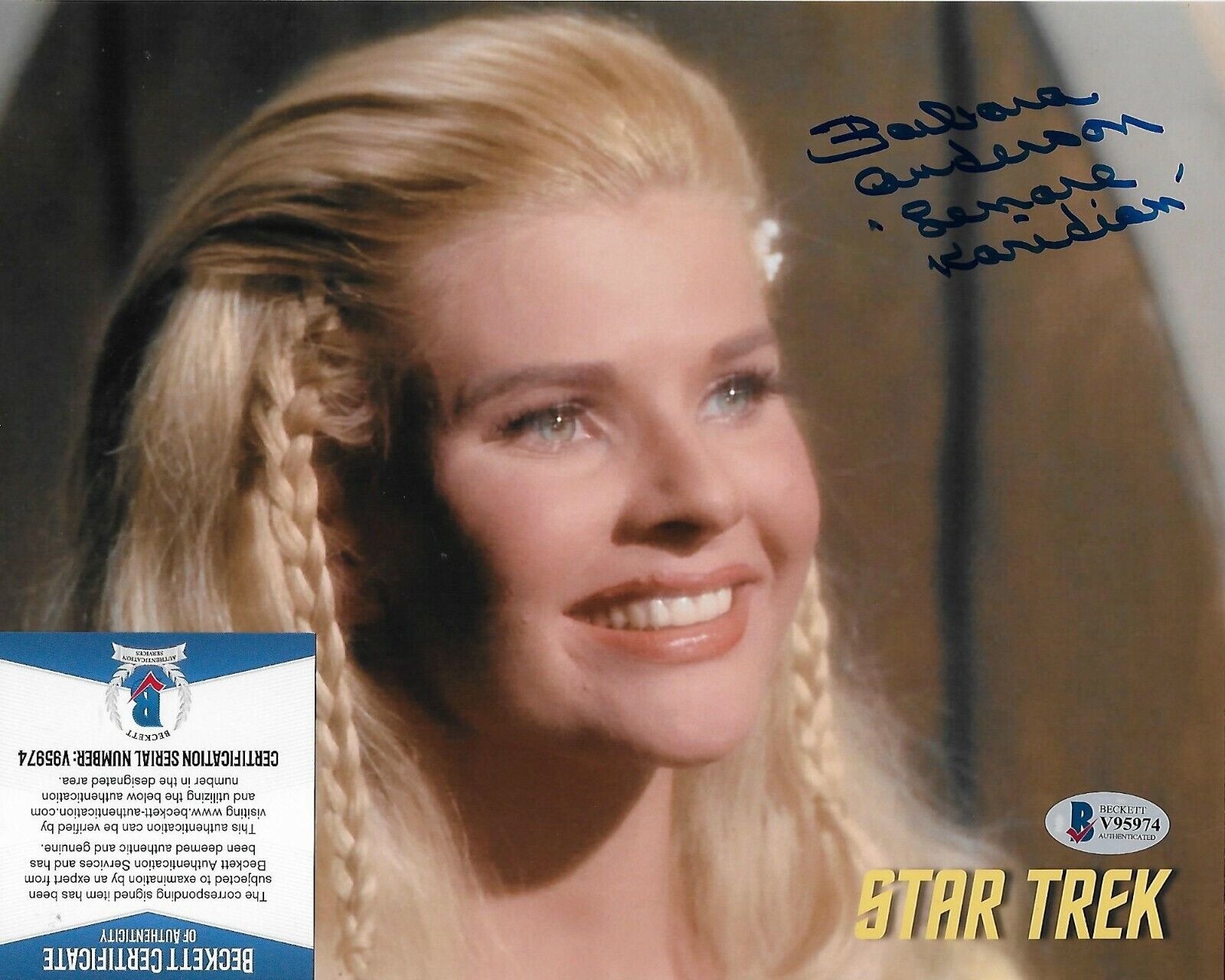 Barbara Anderson Star Trek TOS Original Autographed 8x10 Photo Poster painting w/Beckett COA #5