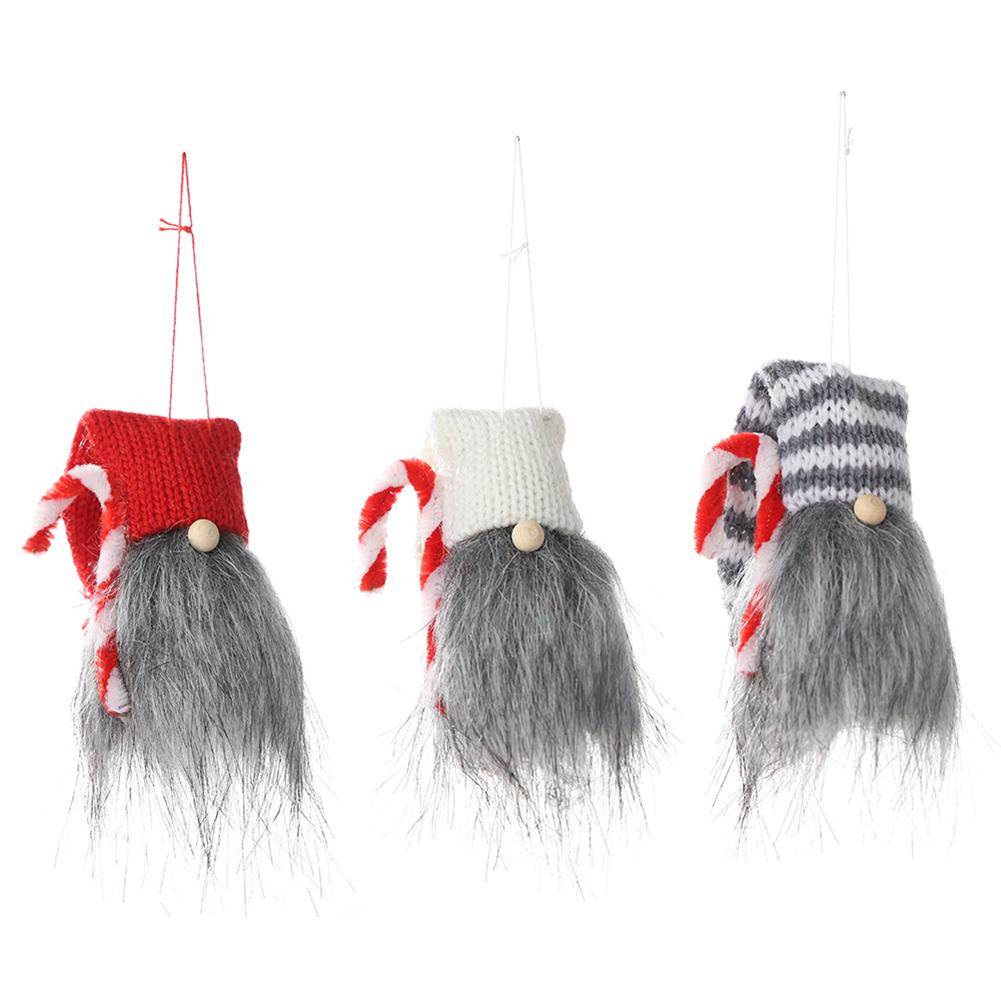 

Merry Christmas Small Crutch Faceless Doll Shape Pendant Party Ornament, Grey, 501 Original