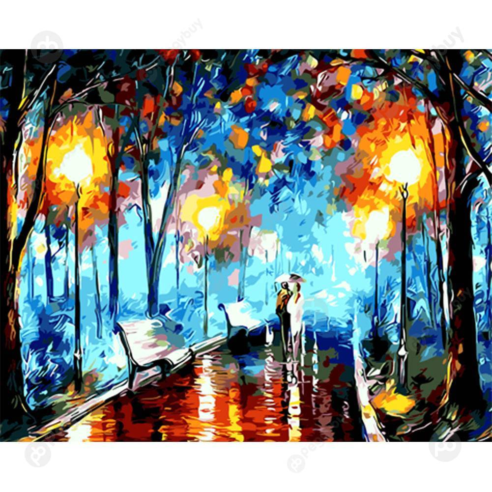 

40*50CM Paint By Numbers-Quiet Raining, 501 Original