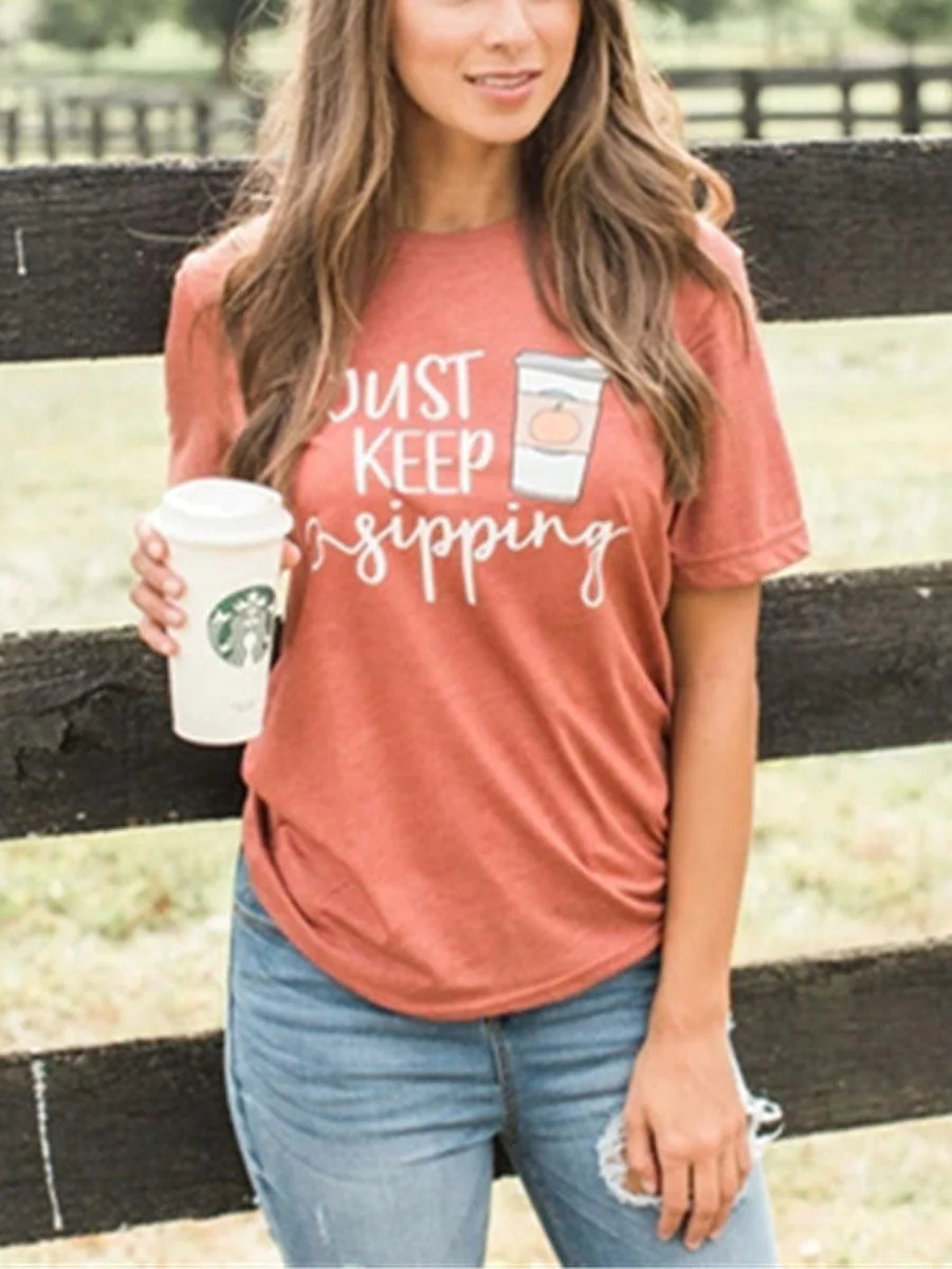 Just Keep O Neck T-shirt