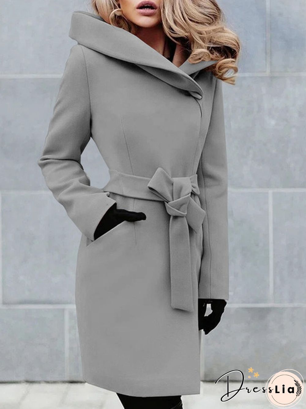 New Women Fashion Solid Color Woolen Jacket Coat Ladies Casual Loose Long Trench Coat Autumn Winter Overcoat Long Jacket Windbreaker Plus Size