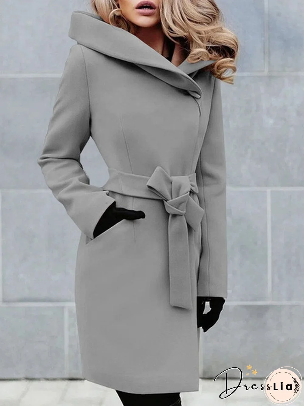 New Women Fashion Solid Color Woolen Jacket Coat Ladies Casual Loose Long Trench Coat Autumn Winter Overcoat Long Jacket Windbreaker Plus Size