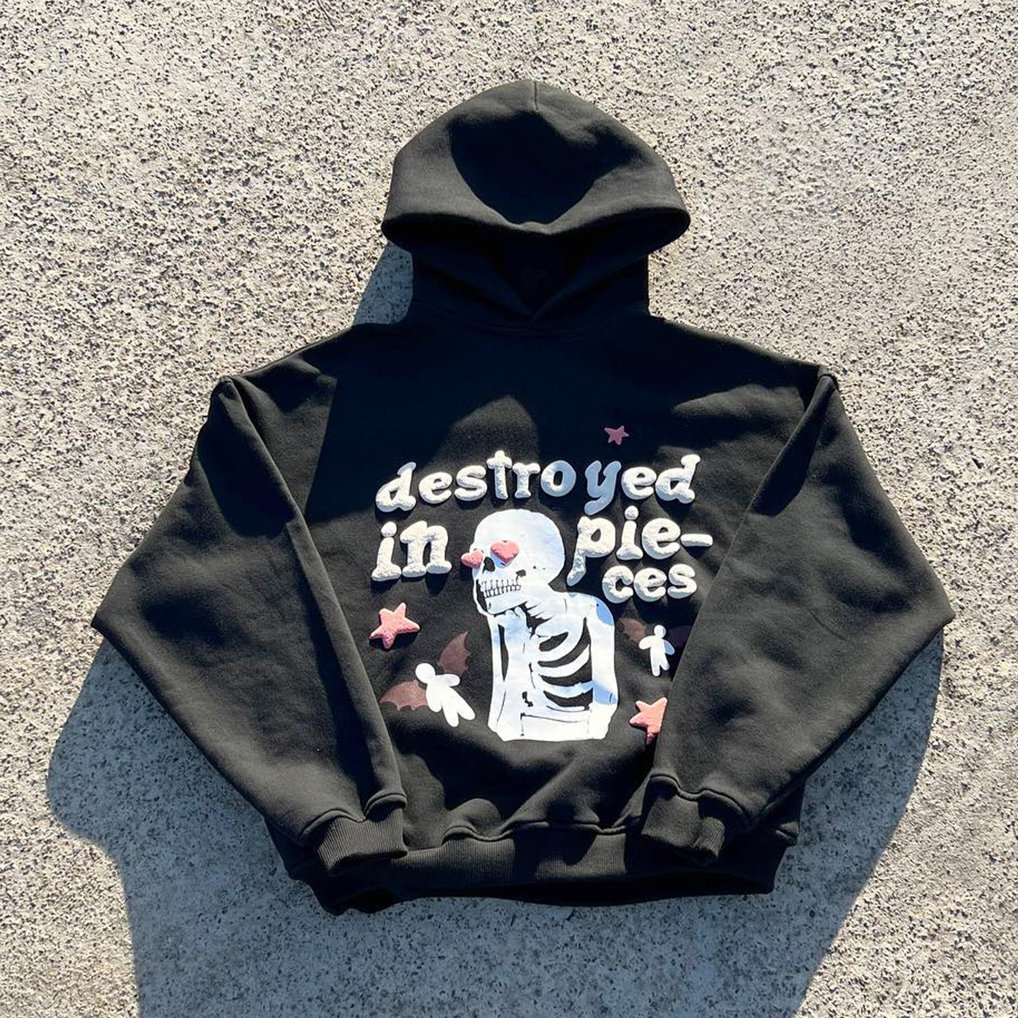 Fragmented casual street hoodie