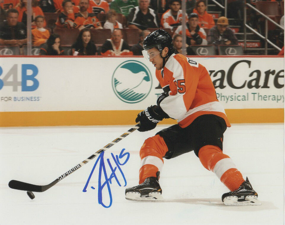 Philadelphia Flyers Michael Del Zotto Signed Autographed 8x10 Photo Poster painting COA A