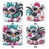 （Multi-Style)Colorful Chicken-Partial Special Shaped Diamond Painting 30*30CM