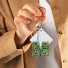 >SALE<DIY Pocket Mirror Handmade Gem Keychains Letters Lady Bag Pendant 60x70mm (M)
